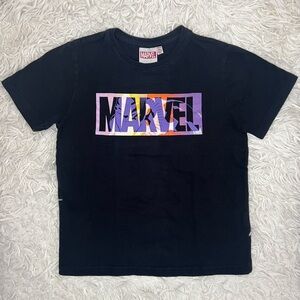Marvel Boys Black T-Shirt with Vibrant Logo, Size 7-8 Yrs